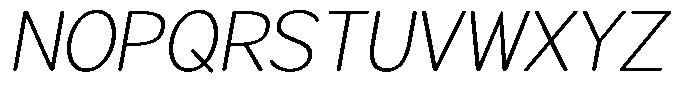 Brigife Soft Extra Light Semi Expanded Italic Font UPPERCASE