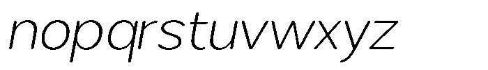 Brigife Soft Extra Light Semi Expanded Italic Font LOWERCASE