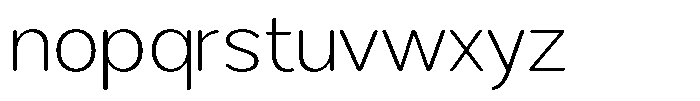 Brigife Soft Extra Light Semi Expanded Font LOWERCASE