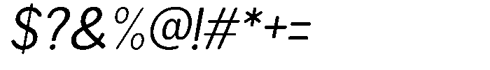 Brigife Soft Italic Font OTHER CHARS
