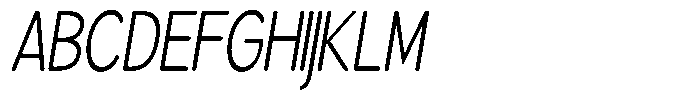 Brigife Soft Light Condensed Italic Font UPPERCASE