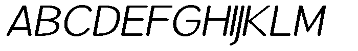 Brigife Soft Light Expanded Italic Font UPPERCASE