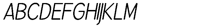 Brigife Soft Light Semi Condensed Italic Font UPPERCASE