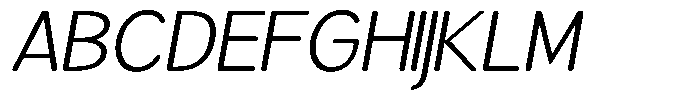 Brigife Soft Light Semi Expanded Italic Font UPPERCASE