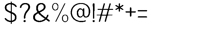 Brigife Soft Light Semi Expanded Font OTHER CHARS