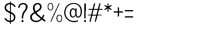 Brigife Soft Light Font OTHER CHARS
