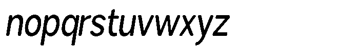 Brigife Soft Medium Condensed Italic Font LOWERCASE