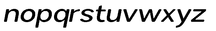 Brigife Soft Medium Expanded Italic Font LOWERCASE