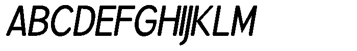 Brigife Soft Medium Semi Condensed Italic Font UPPERCASE