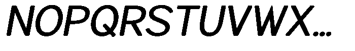 Brigife Soft Medium Semi Expanded Italic Font UPPERCASE