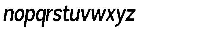 Brigife Soft Semi Bold Condensed Italic Font LOWERCASE