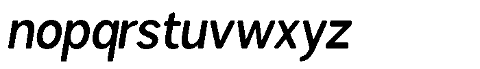 Brigife Soft Semi Bold Semi Condensed Italic Font LOWERCASE