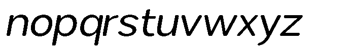 Brigife Soft Semi Expanded Italic Font LOWERCASE