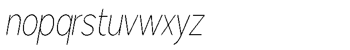 Brigife Soft Thin Condensed Italic Font LOWERCASE