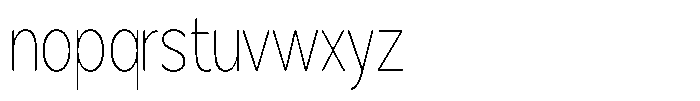 Brigife Soft Thin Condensed Font LOWERCASE