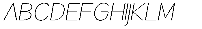 Brigife Soft Thin Expanded Italic Font UPPERCASE