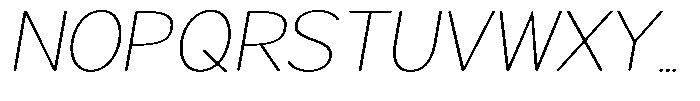 Brigife Soft Thin Expanded Italic Font UPPERCASE