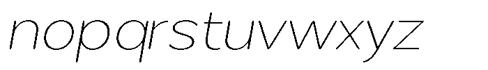Brigife Soft Thin Expanded Italic Font LOWERCASE