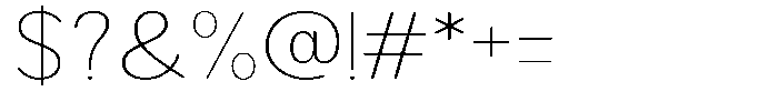 Brigife Soft Thin Expanded Font OTHER CHARS