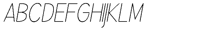 Brigife Soft Thin Semi Condensed Italic Font UPPERCASE