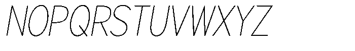Brigife Soft Thin Semi Condensed Italic Font UPPERCASE