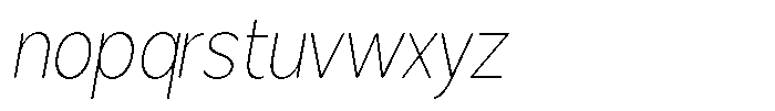 Brigife Soft Thin Semi Condensed Italic Font LOWERCASE