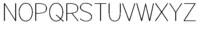 Brigife Soft Thin Semi Expanded Font UPPERCASE