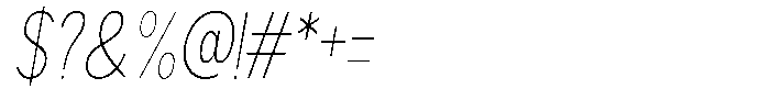 Brigife Thin Condensed Slant Font OTHER CHARS