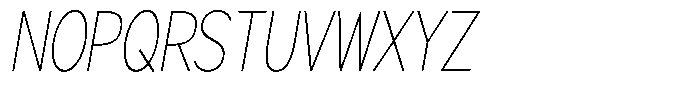 Brigife Thin Condensed Slant Font UPPERCASE