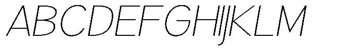 Brigife Thin Expanded Slant Font UPPERCASE