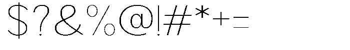 Brigife Thin Expanded Font OTHER CHARS