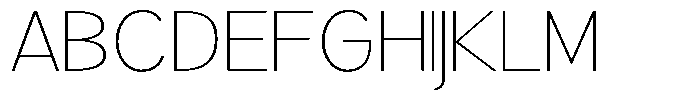 Brigife Thin Expanded Font UPPERCASE