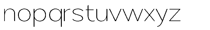 Brigife Thin Expanded Font LOWERCASE