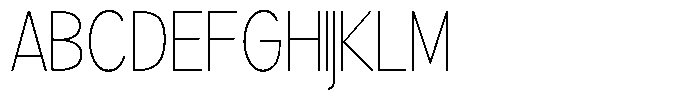 Brigife Thin Semi Condensed Font UPPERCASE
