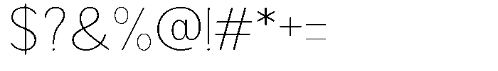 Brigife Thin Semi Expanded Font OTHER CHARS