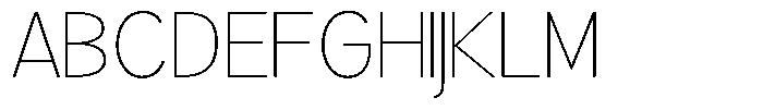 Brigife Thin Semi Expanded Font UPPERCASE