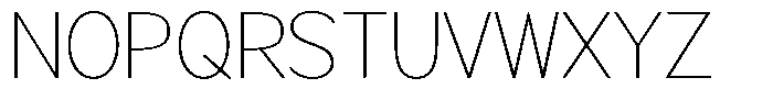 Brigife Thin Semi Expanded Font UPPERCASE