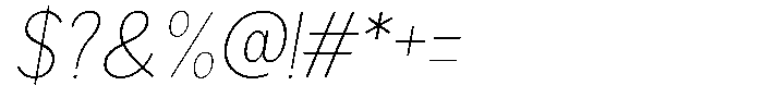 Brigife Thin Slant Font OTHER CHARS