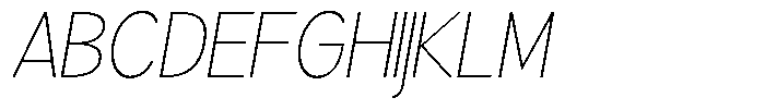 Brigife Thin Slant Font UPPERCASE