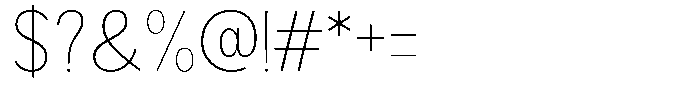 Brigife Thin Font OTHER CHARS