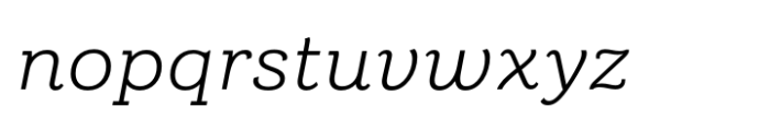 Brignell Slab Italic Font LOWERCASE