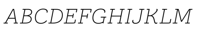 Brignell Slab Light Italic Font UPPERCASE