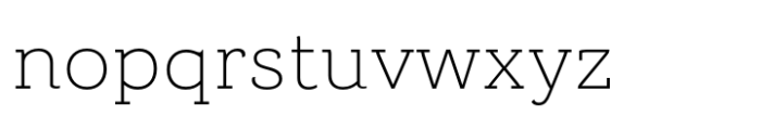 Brignell Slab Light Font LOWERCASE