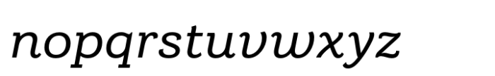 Brignell Slab Medium Italic Font LOWERCASE