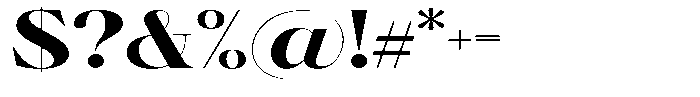 Brillane Serif  Brillane Extra Bold Expanded Font OTHER CHARS