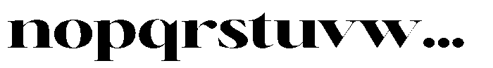 Brillane Serif  Brillane Extra Bold Expanded Font LOWERCASE