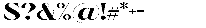 Brillane Serif  Brillane Extra Bold Semi Expanded Font OTHER CHARS