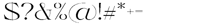 Brillane Serif  Brillane Extra Light Expanded Font OTHER CHARS