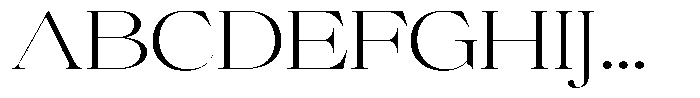 Brillane Serif  Brillane Extra Light Expanded Font UPPERCASE