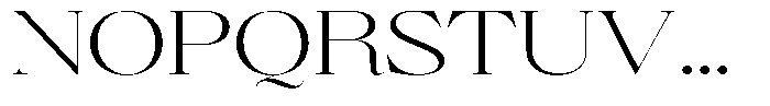 Brillane Serif  Brillane Extra Light Expanded Font UPPERCASE